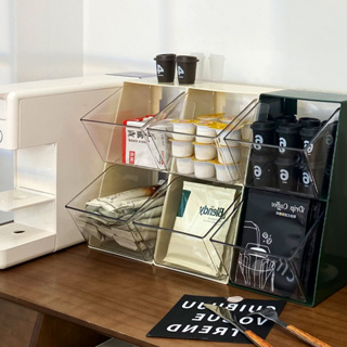 ❮TUJI 兔孖❯ 茶包 三合一 咖啡包 透明質感 收納盒 茶水間 膠囊咖啡 置物架