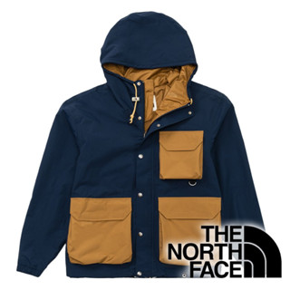 【THE NORTH FACE 美國】男防水單件式外套『海軍藍/布朗棕』NF0A7W7F