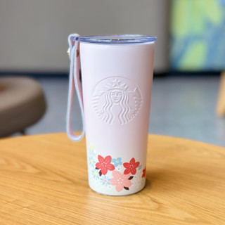 Starbucks官方正品！星巴克杯子2023櫻花季355ml粉色兔免藏花款不銹鋼咖啡杯果汁珍奶茶奶昔茶水杯