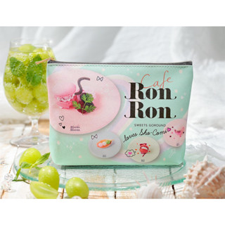 ★JS日雜附錄★ RonRon 薄荷綠皮革感咖啡甜點馬卡龍拉鍊小物收納化妝包 Sho-Comi 卡通動漫