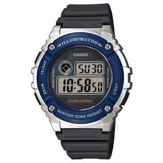 卡西歐 CASIO / W-216H-2A / 數字錶款 計時碼表 LED照明 鬧鈴 手錶