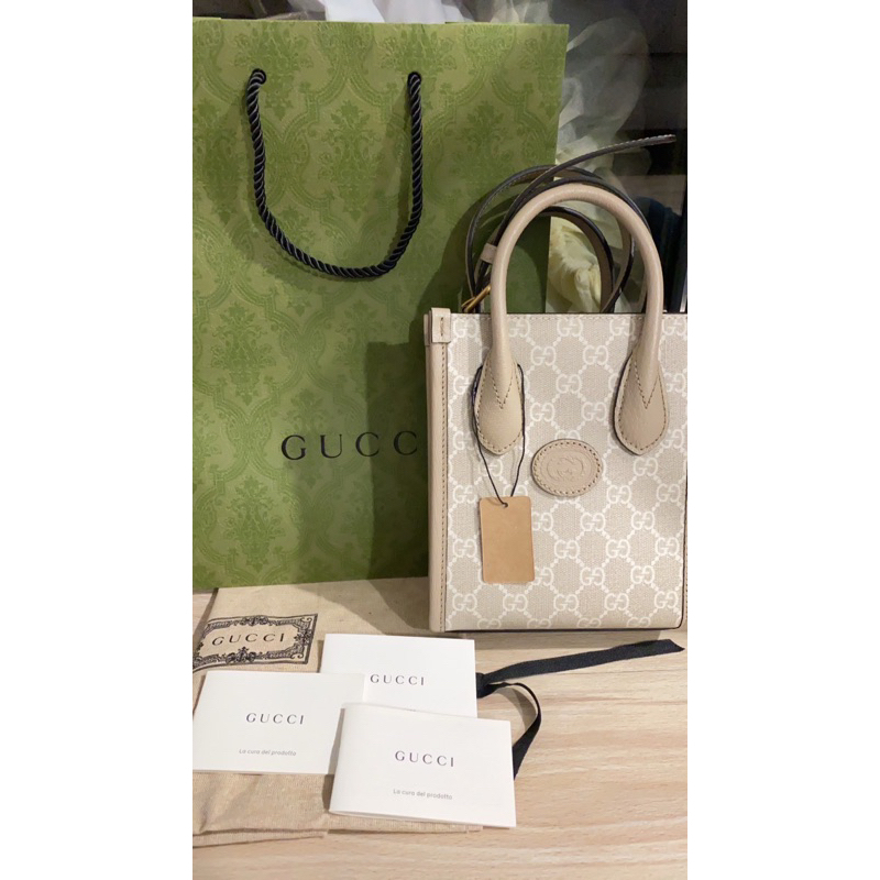 GUCCI RETRO TOTE琴譜包 限量燕麥色