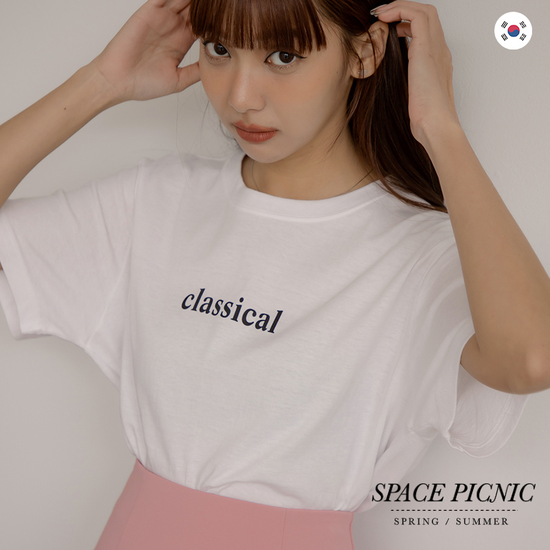 [明天出貨] Space Picnic｜正韓-classical短袖T恤(現貨)【K23032004】