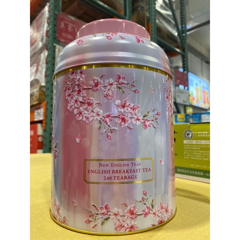 好市多罐裝紅茶包粉色櫻花、小熊維尼版、3入茶罐NEW ENGLISH TEA 早餐茶包紅茶茶包traditional罐裝