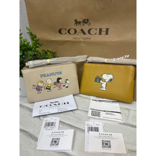 [現貨] 🇺🇸歐洲代購🇫🇷COACH X PEANUTS SNOOPY 史努比 聯名款 單層 小手拿包