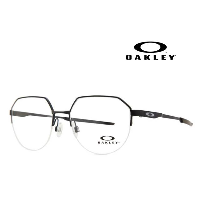 【原廠公司貨】OAKLEY 奧克利 INNER FOIL 時尚金屬半框光學眼鏡 防滑鏡腿設計 OX3247 01 霧黑
