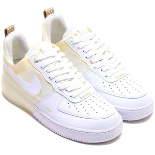 =CodE= NIKE AIR FORCE 1 REACT 皮革籃球鞋(米白) DH7615-100 奶油 金 女