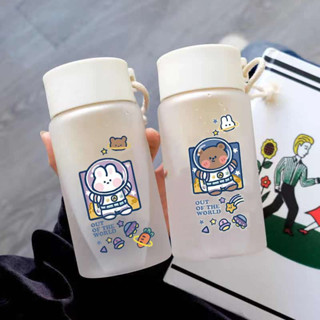 ❤️韓國可愛磨砂塑膠水杯ins學生可愛高顏值男女便攜手提家用運動杯子大容量水杯水壺女