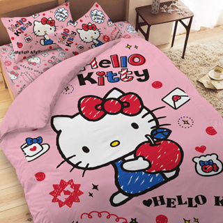 HELLO KITTY 閃亮俱樂部 單人 雙人 加大 床包 枕頭套 薄被套 涼被 兩用被 正式授權 台灣製