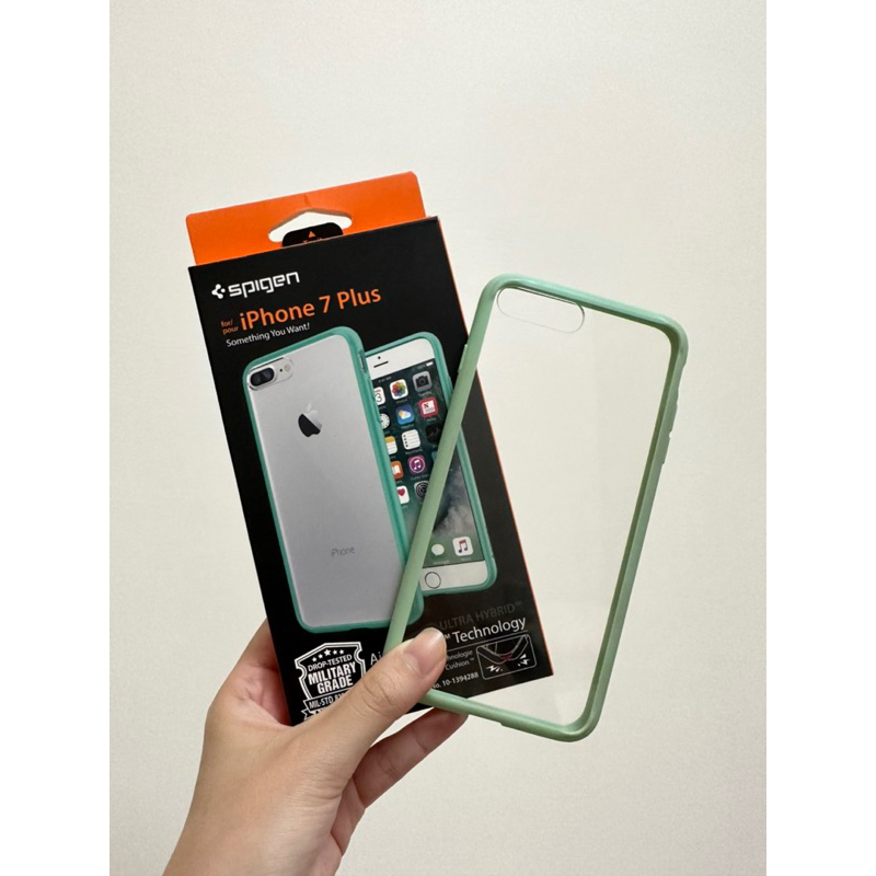 「二手」spigen iPhone 7 /8Plus手機殼、保護殼（湖綠）