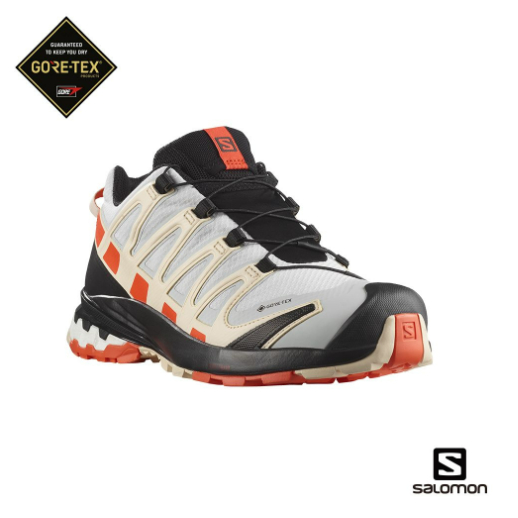 新品【Salomon】女 XA PRO 3D 防水健野鞋『岩灰/櫻茄紅/米白橙』417360 登山/健行/野跑鞋