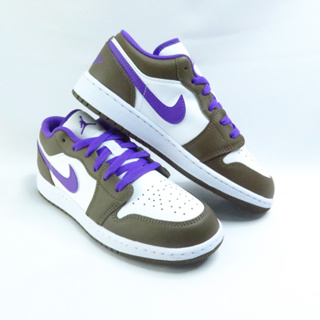 NIKE AIR JORDAN 1 LOW(GS) 大童鞋 女休閒鞋 553560215 摩卡莓果紫~iSport愛運動