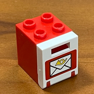 LEGO 樂高 紅色 稀有 信箱 郵筒 印刷門片 + 箱子 一組 4346px1 4345