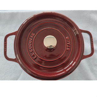 法國 Staub La Cocotte 鑄鐵鍋 22cm 2.6L 波爾多紅 琺瑯鍋 圓形 湯鍋 燉鍋 櫻桃紅 法國
