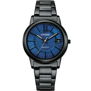 ∣聊聊可議∣CITIZEN 星辰 光動能簡約大三針女錶-海軍藍/33.3mm FE6017-85L