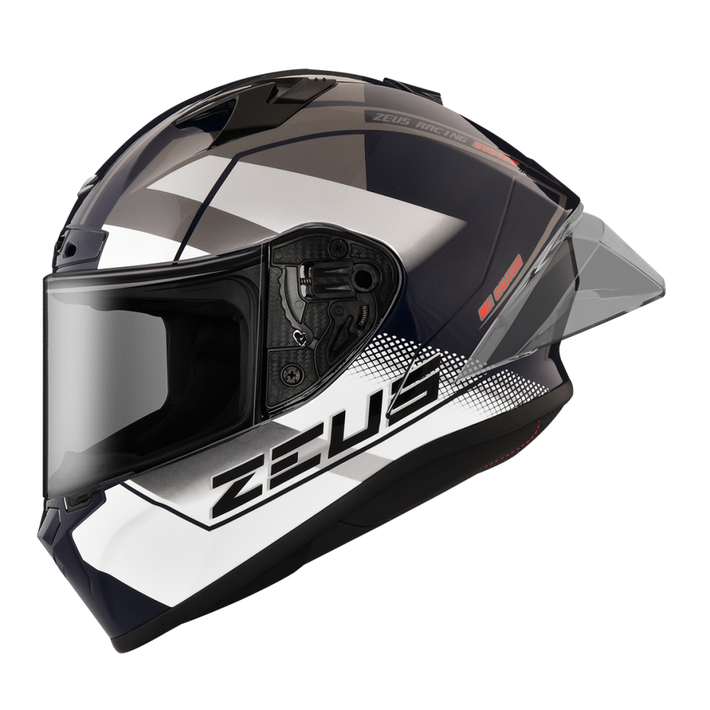 ZEUS 瑞獅 安全帽 ZS-826 全罩 ZS826 外銷 雙D扣 大尾翼 大全配 BK17 暗藍/白