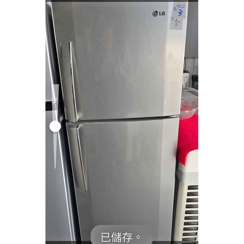 二手中古樂金LG188公升雙門冰箱，型號GN-V232S，保固3個月