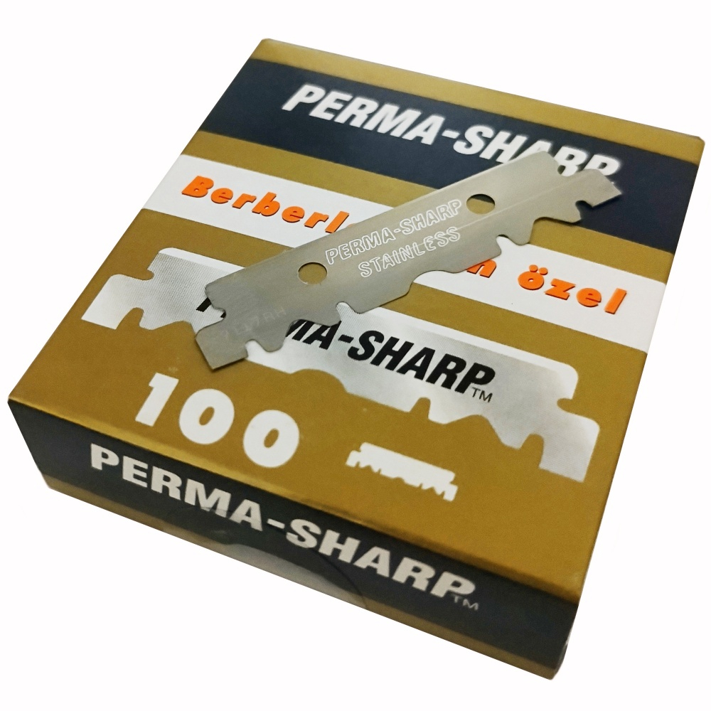 俄羅斯 Perrma-Sharp 超級不銹鋼 單刃刀片 刮鬍刀片 100片/盒 #半刀片