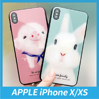 iPhone X XS 5.8吋｜iStyle｜玻璃鏡面水手豬兔 手機殼｜鋼化玻璃 APPLE 蘋果 防摔 防塵 防潑水