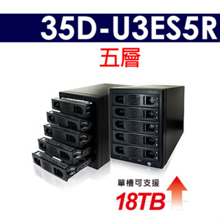 降價【公司貨 含稅可開統編】伽利略 35D-U3ES5R USB3.0 + eSATA 1至5層抽取式硬碟盒