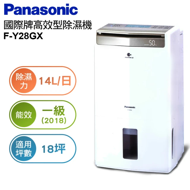 全新未拆Panasonic國際牌 14公升一級能效ECONAVI高效型清淨除濕機 一級能效 F-Y28GX