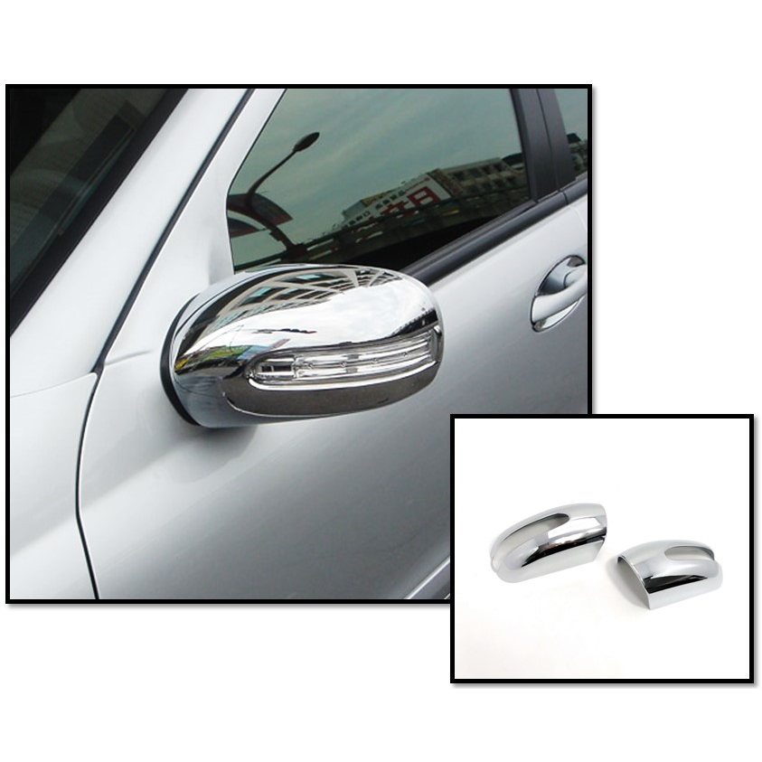 圓夢工廠 Benz C203 coupe C180 C200 C220 00~04 改裝 鍍鉻銀 後視鏡蓋 後照鏡蓋貼
