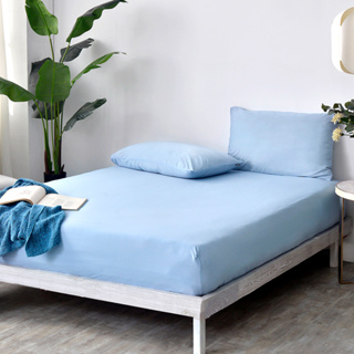 La Belle 超COOL超涼感 床包枕套組 單/雙/加 格蕾寢飾 純色PURE 藍色 抗菌 涼感纖維 素色