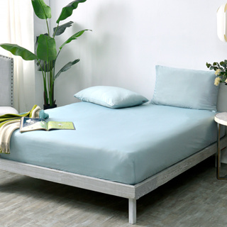 La Belle 超COOL超涼感 床包枕套組 單/雙/加 格蕾寢飾 純色PURE 藍綠色 抗菌 涼感纖維 素色