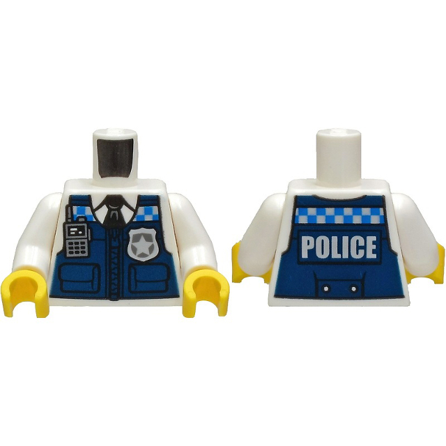 LEGO 樂高 白色 人偶 身體 警察 973pb4195c01