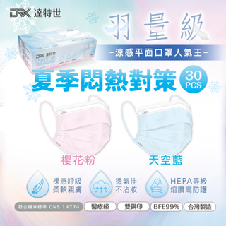 🤘台灣製 DRX達特世 羽量級透氣系列 成人平面醫用口罩(30入)