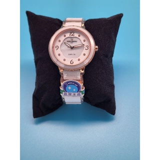 范倫鐵諾時尚貴氣風玫瑰金陶瓷錶，日本原裝石英機芯,不鏽鋼錶殼,不鏽鋼加陶瓷錶帶,錶帶蝴蝶式按扣,配戴方便