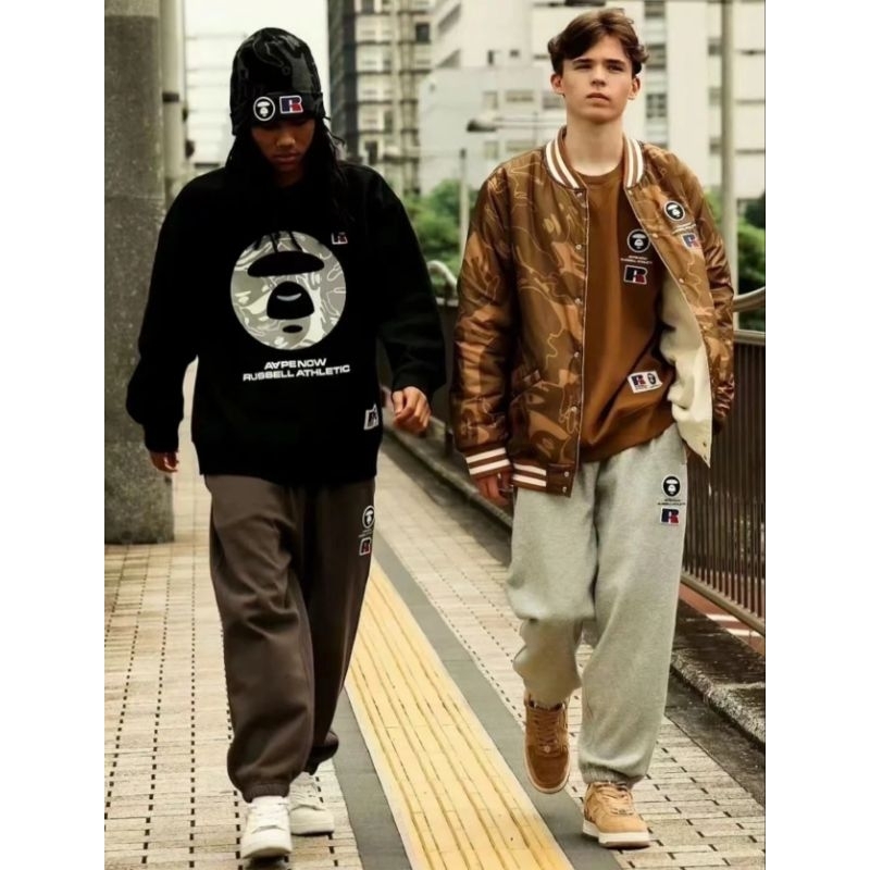 【 B.O.B 潮牌服飾代購 】AAPE x RUSSELL 限量聯名棉褲 (現貨馬上出)