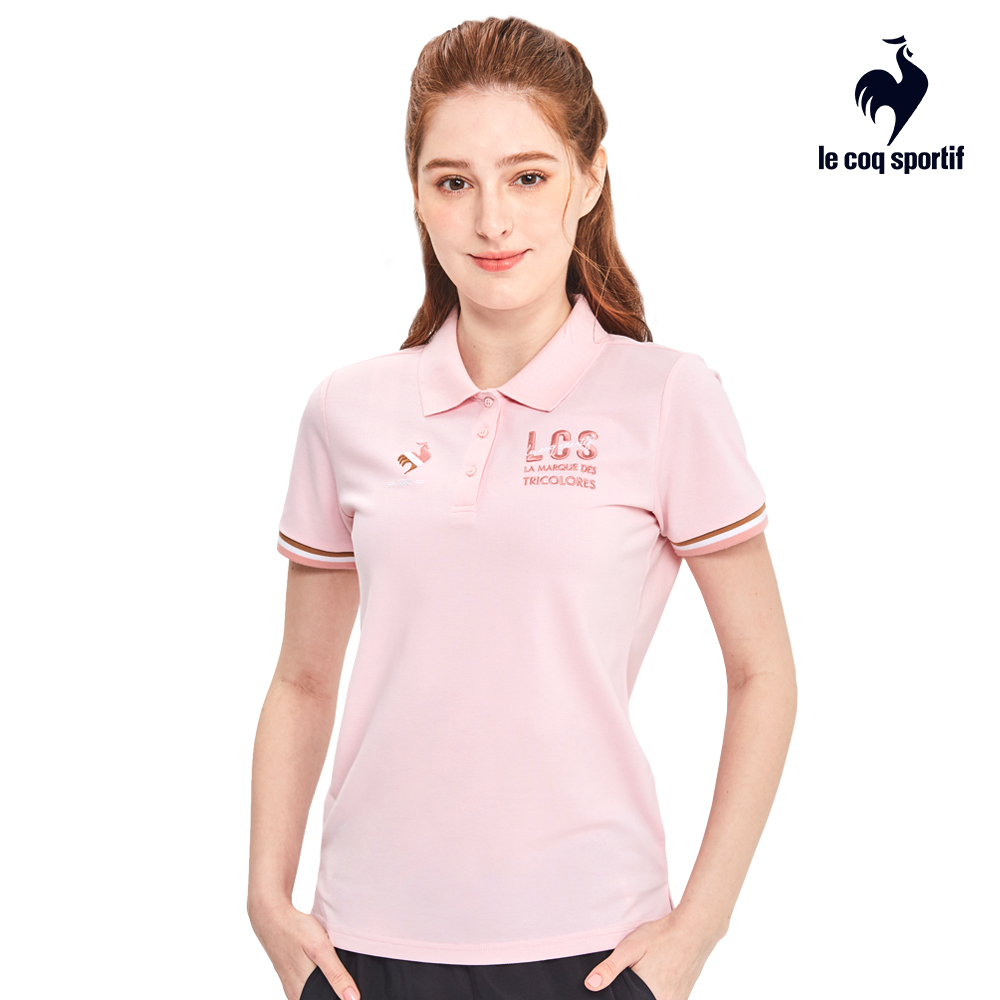 【LE COQ SPORTIF 法國公雞】法式經典短袖POLO衫-女款-茱萸粉色-LQR22941