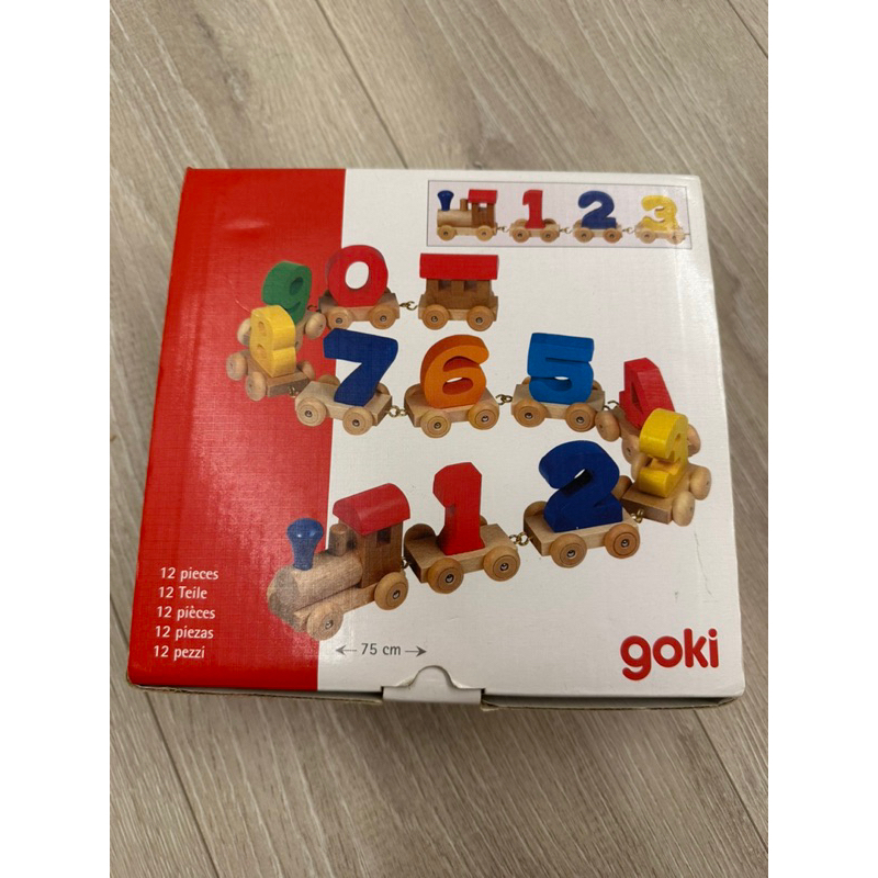德國 Goki 原木玩具 數字列車 無毒啟發玩具