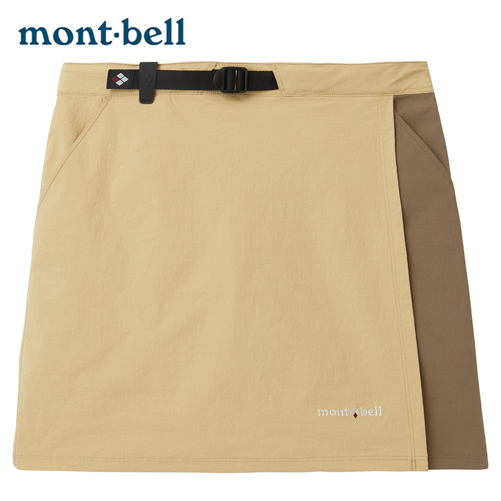【Mont-bell 日本】STRETCH OD WRAP SHORTS 褲裙 女 淺卡其/褐 #1105583