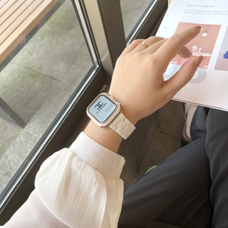 【錶帶+錶殼】樹脂錶帶 Apple Watch錶帶 適用 SE 8 7 6 5 41mm 45mm 44mm 蘋果手錶帶