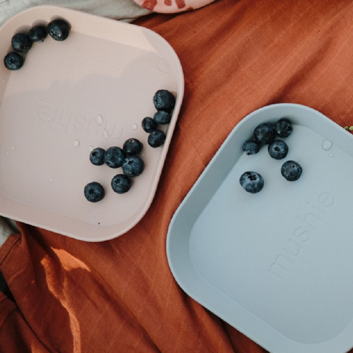 美國 Mushie│方形兒童餐盤(顏色可選) 兒童餐具/兒童碗/餐盤/不含BPA/不含PVC/不含塑化劑