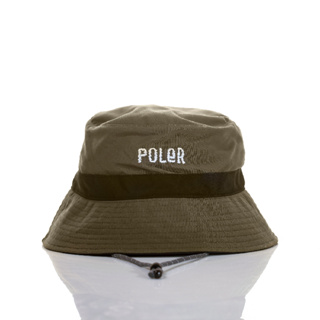 【POLeR】LONG BRIM HAT 可收納式漁夫帽 橄欖綠 台灣限定