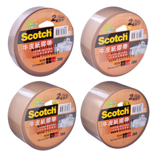 3M Scotch 3039 牛皮紙膠帶 (24/36/48/60mm×40yd) (單捲/2倍黏力)【諾貝爾】