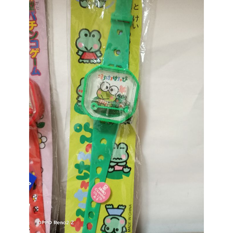 有袋 三麗鷗 大眼蛙 皮皮蛙手錶 彈珠檯手錶 1994懷舊玩具