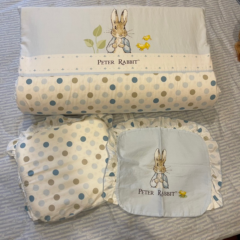 二手近新✨奇哥粉藍彼得兔乳膠床墊 送乳膠圓形頭枕