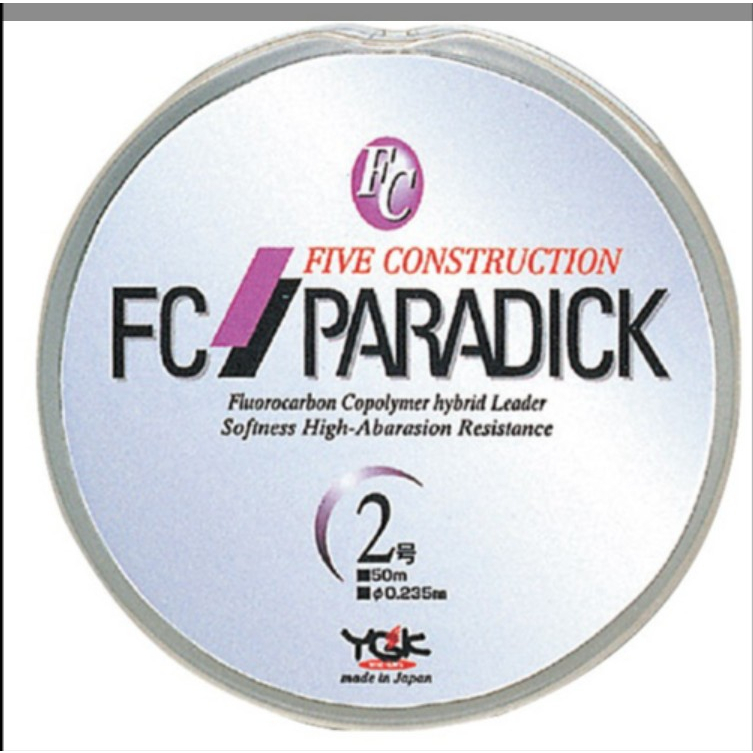 YGK FC PARADICK 50M 五層加工 超耐磨 碳纖線 卡夢線 碳素線 釣線 魚線 釣魚