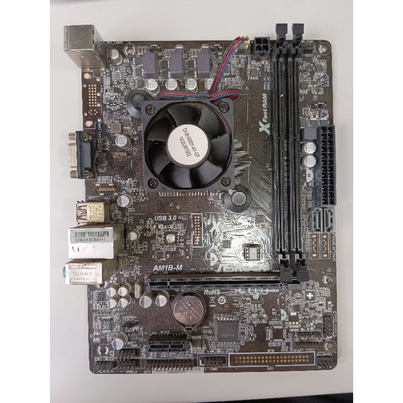 華擎 AM1B-M AM1主機板 含CPU Sempron 3850 中古良品 原場風扇