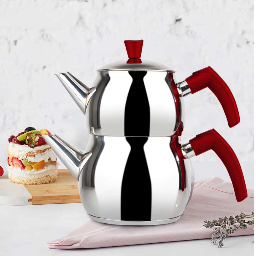 【現貨】 土耳其製 子母壺 加厚430不銹鋼超大容量茶壺 水壺 紅茶壺