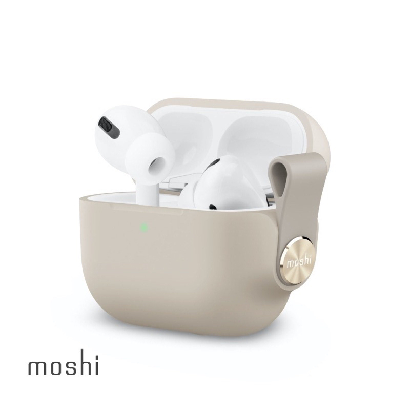 二手[moshi] AirPods Pro Pebbo 藍牙耳機充電盒保護套