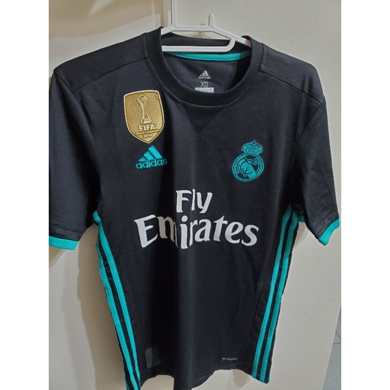 adidas 皇馬 Real  Madrid17/18作客球迷版 （二手，未穿未下水）5號  XS,小S可穿