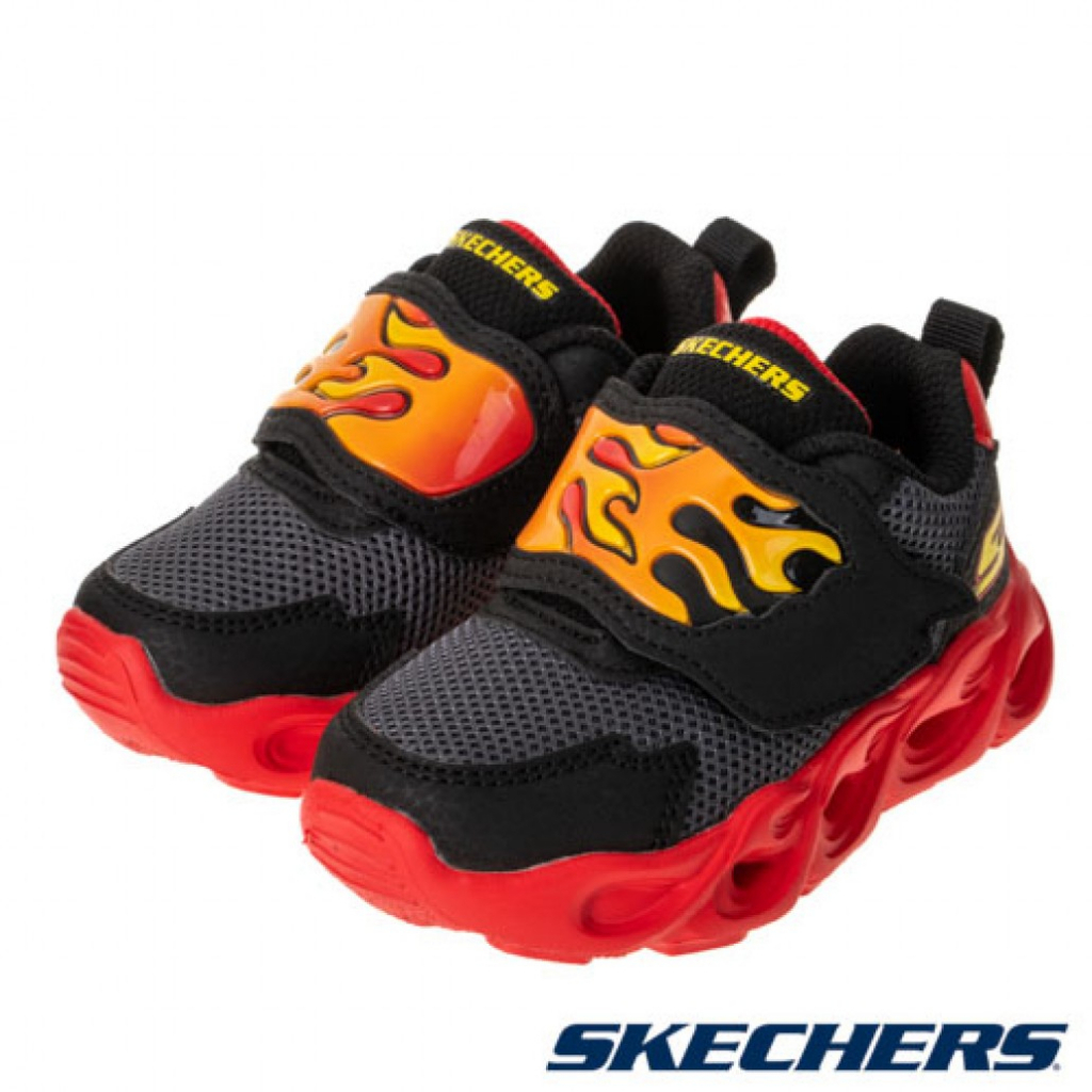 SKECHERS 男嬰童系列燈鞋 THERMO-FLASH - 400104NBKRD