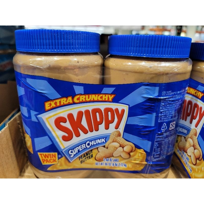 🍀好市多代購🍀SKIPPY 吉比 花生醬（香脆口味）1.36kg×2罐 PEANUT BUTTER