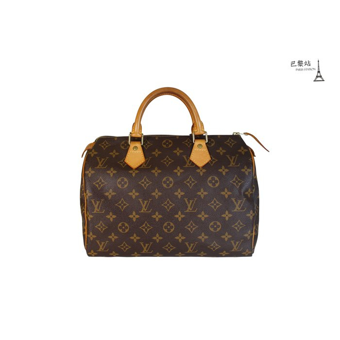 【巴黎站二手名牌專賣店】＊現貨＊LV 路易威登 真品＊經典Monogram花紋speedy 30手提波士頓包