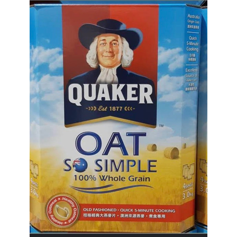 Costco 好市多  桂格經典大燕麥片 Quaker Old-Fashioned Oats